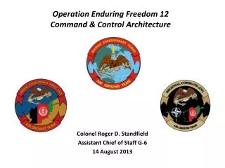 Operation Enduring Freedom 12 Command &amp; Control Architecture