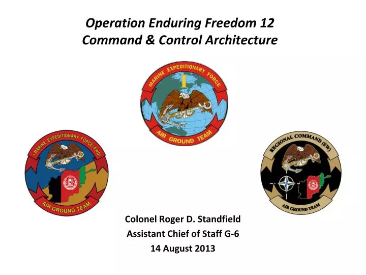 operation enduring freedom 12 command control architecture
