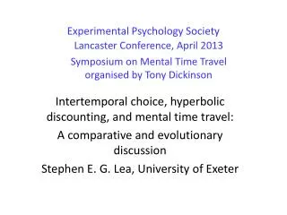 Experimental Psychology Society