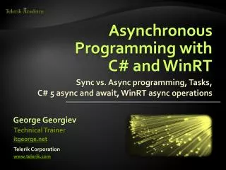 Asynchronous Programming with C# and WinRT