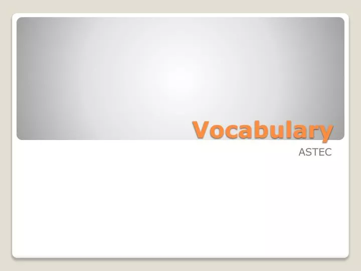 vocabulary