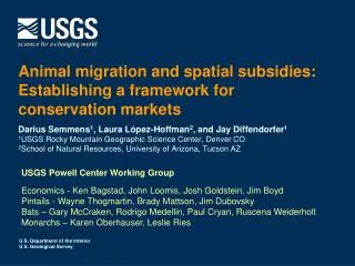 Animal migration and spatial subsidies: Establishing a framework for conservation markets