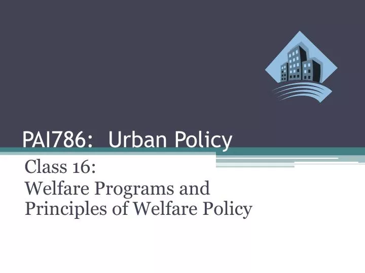 pai786 urban policy