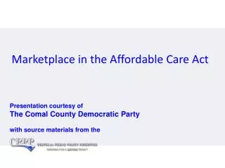 Marketplace in the Affordable Care Act