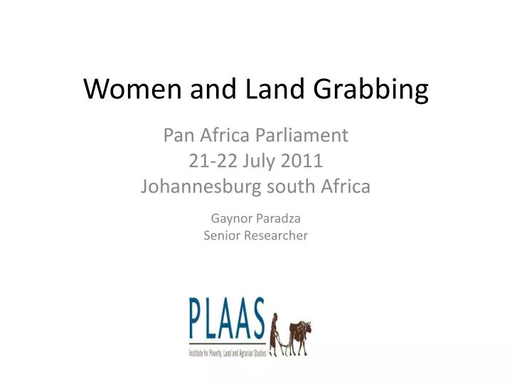 women and land grabbing