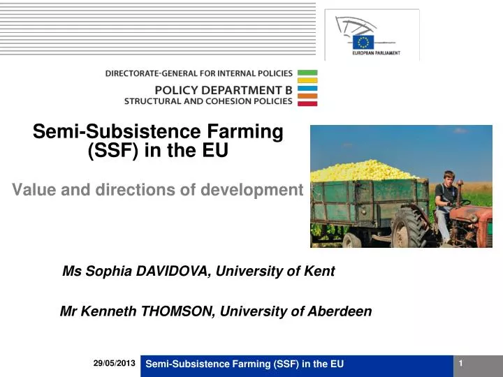 semi subsistence farming ssf in the eu