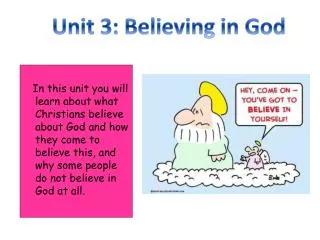 Unit 3: Believing in God