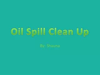 oil spill clean up