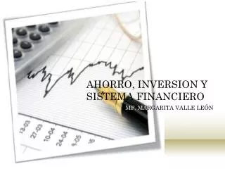 ahorro inversion y sistema financiero