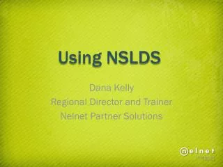 Using NSLDS