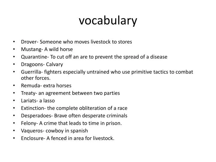 vocabulary