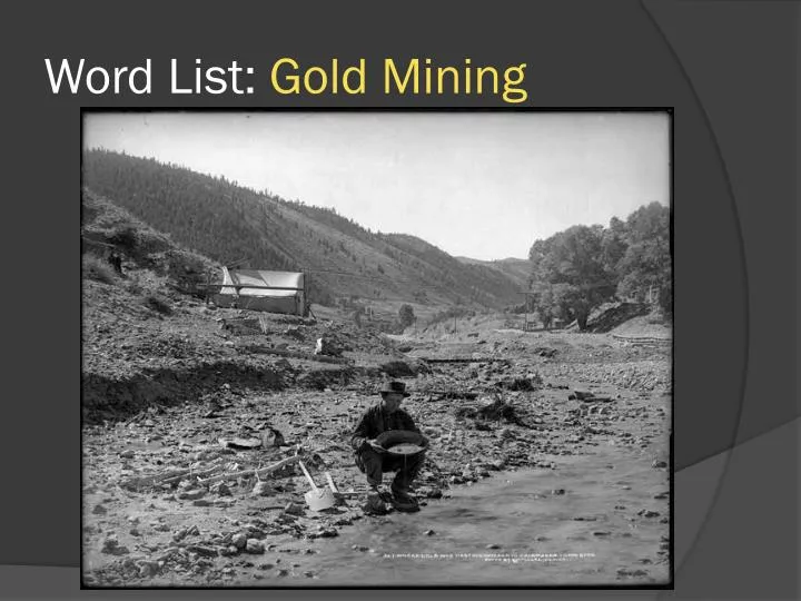 word list gold mining