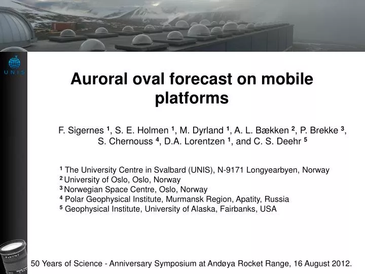 auroral oval forecast on mobile platforms