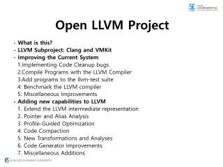 Open LLVM Project