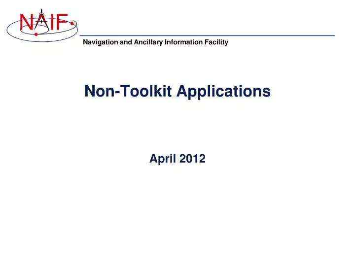 non toolkit applications
