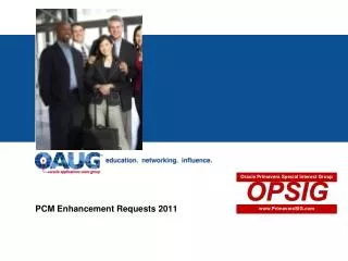 PCM Enhancement Requests 2011