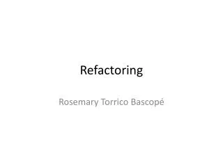 refactoring