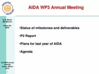 AIDA WP3 Annual Meeting