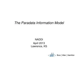 The Paradata Information Model