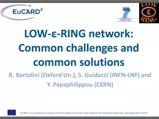 LOW- ε -RING network: Common challenges and common solutions