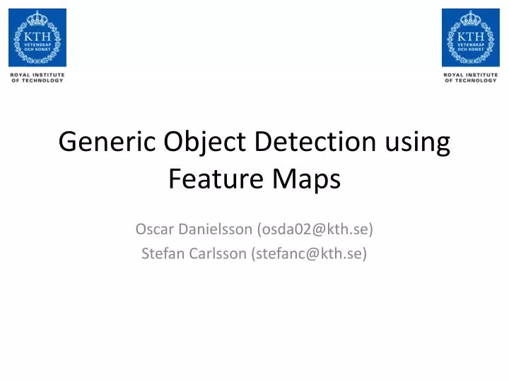 generic object detection using feature maps