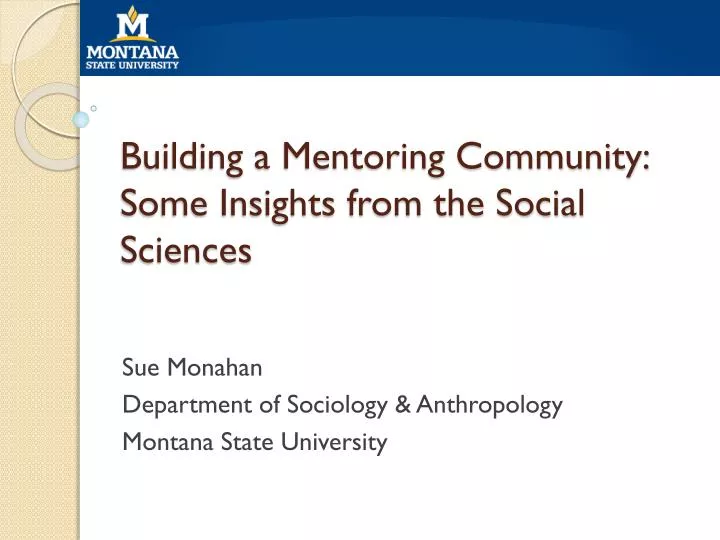 building a mentoring community some insights from the social sciences