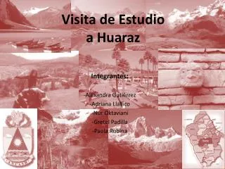 visita de estudio a huaraz