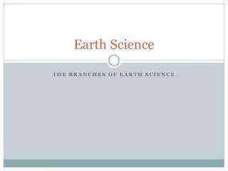 earth science
