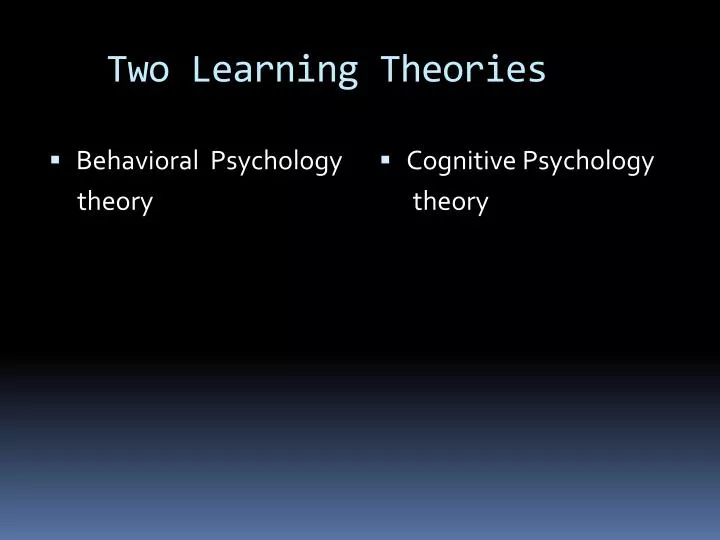 two learning theories