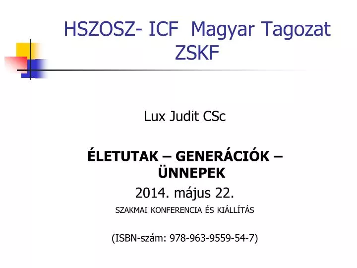 hszosz icf magyar tagozat zskf