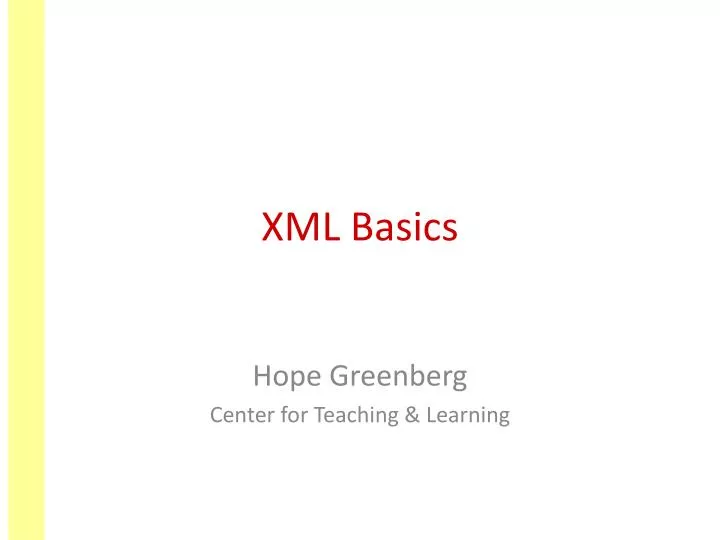 xml basics