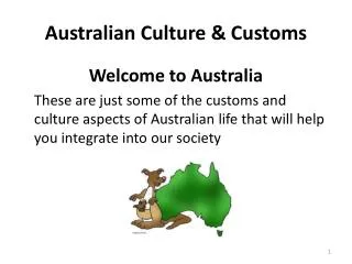 Australian Culture &amp; Customs