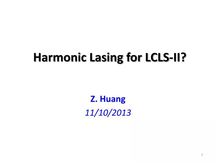 harmonic lasing for lcls ii