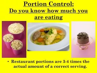 Portion Control: Do you know how much you are eating