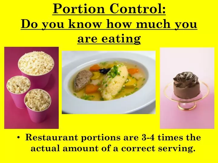 Take Control of Your Portions Poster: Portion Control Poster