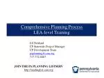 Comprehensive Planning Process LEA-level Training - slide 1