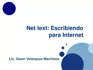 net text escribiendo para internet