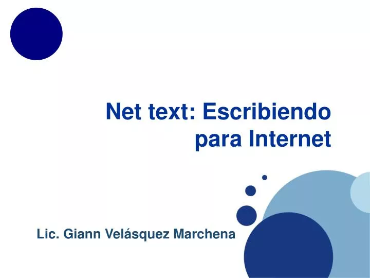 net text escribiendo para internet