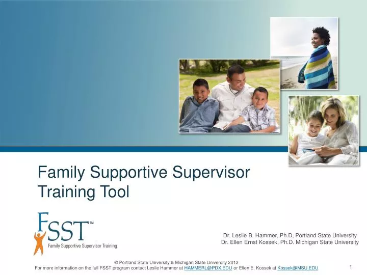 family supportive supervisor training tool