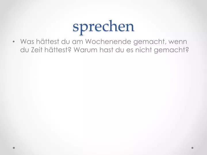 sprechen