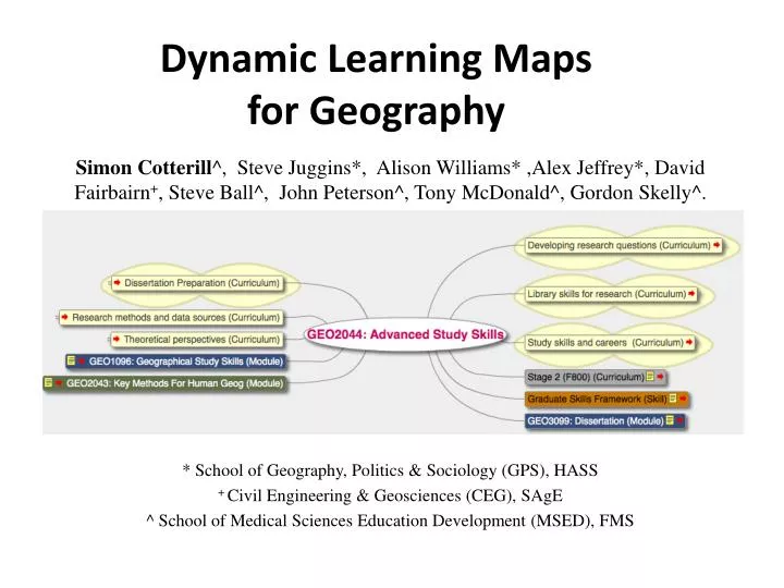 dynamic learning maps for geography