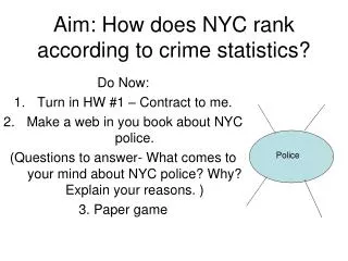Aim: How does NYC rank according to crime statistics?