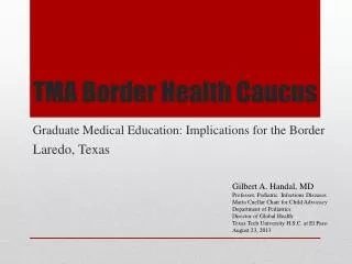 TMA Border Health Caucus