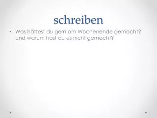 schreiben