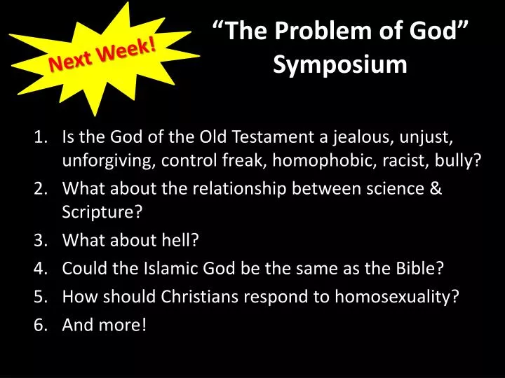 the problem of god symposium