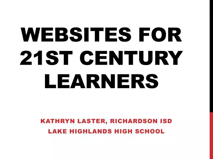 websites for 21st century learners