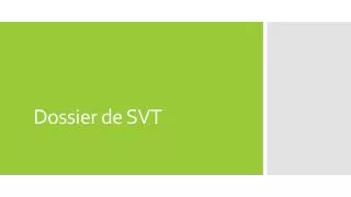 dossier de svt