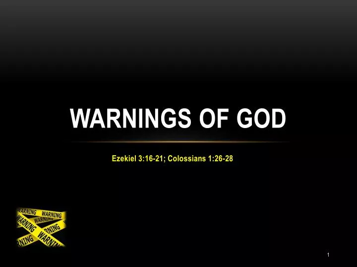 warnings of god
