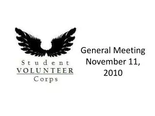 General Meeting November 11, 2010