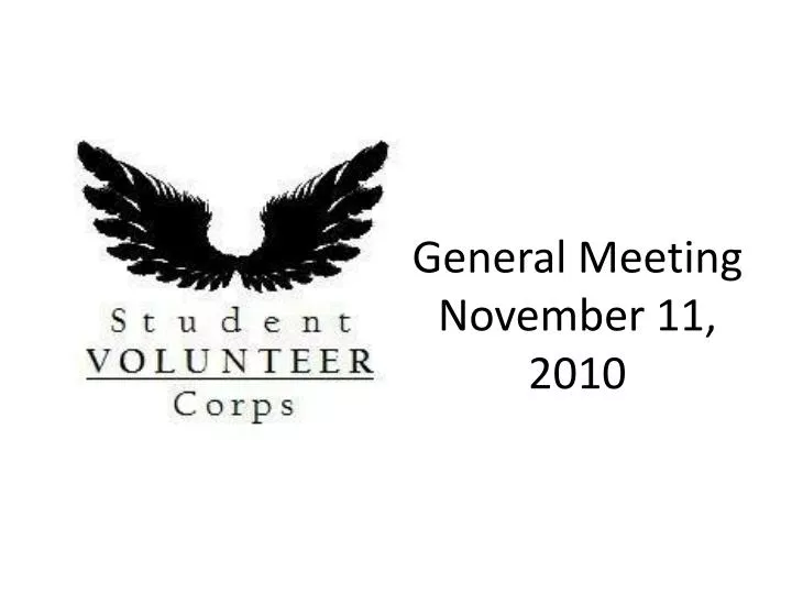 general meeting november 11 2010